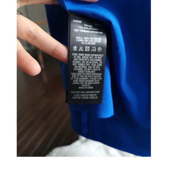 Ted Baker Royal Blue Asymmetrical Dress - Picture 7 of 9